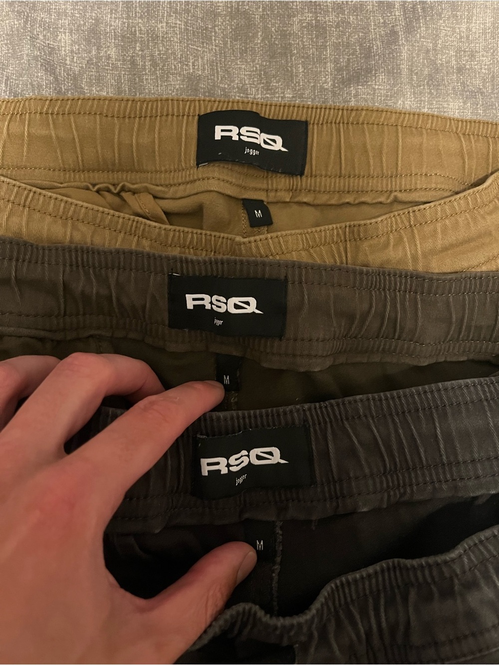 RSQ Men's Cargo Joggers in Tan, Olive & Khaki - Picture 2 of 8